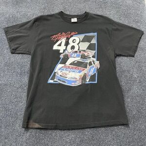Vintage Mike McLaughlin 48 NASCAR Racing Shirt Mens Large Black Goulds Pumps